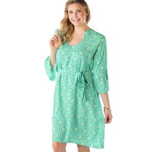 Nwt Escapada Living Charleston Tunic Dress Shamrock/Aqua Santiago 1X